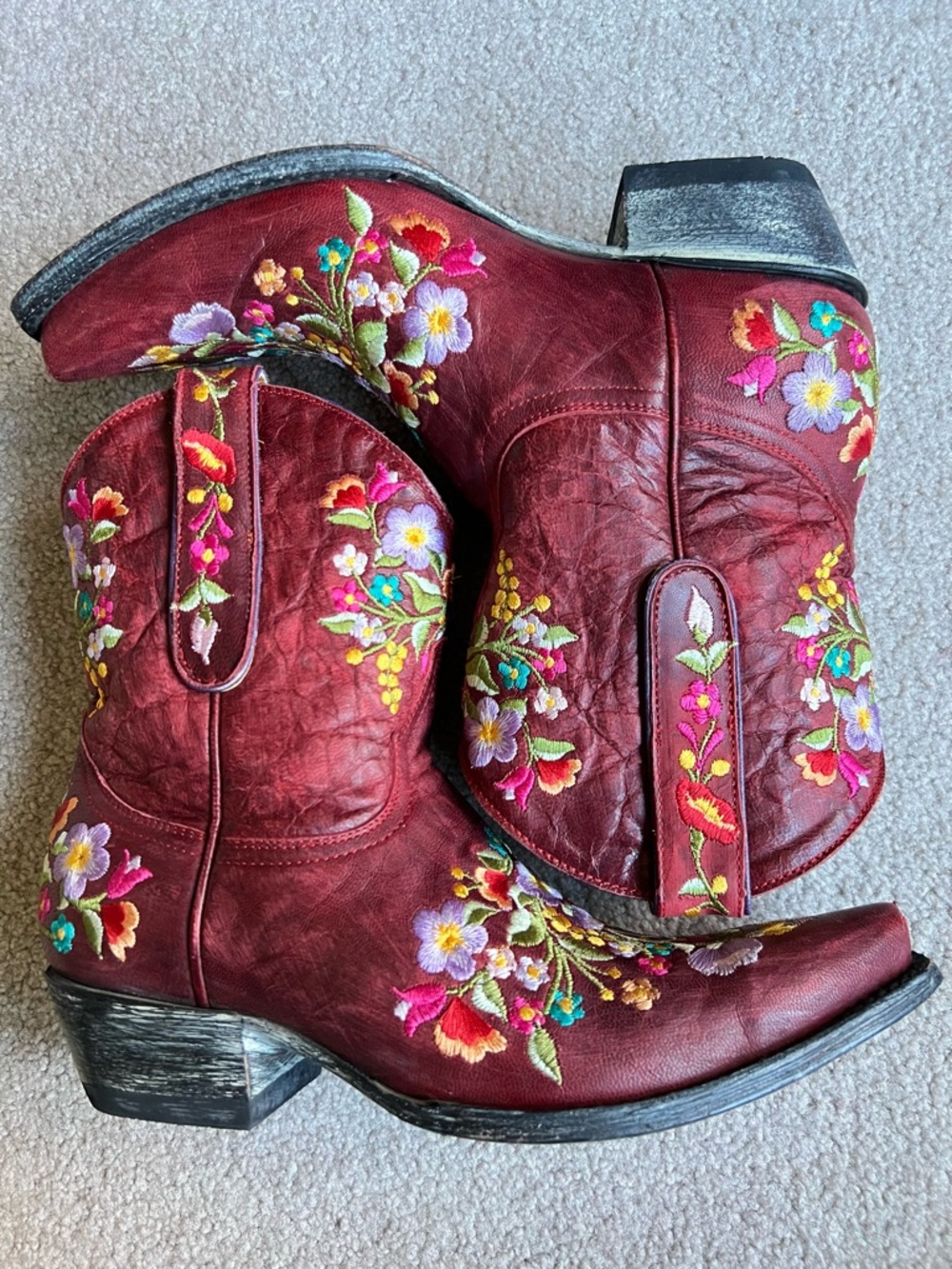 Price firm- Old Gringo 8 B Sora Floral Western Cowboy Boots